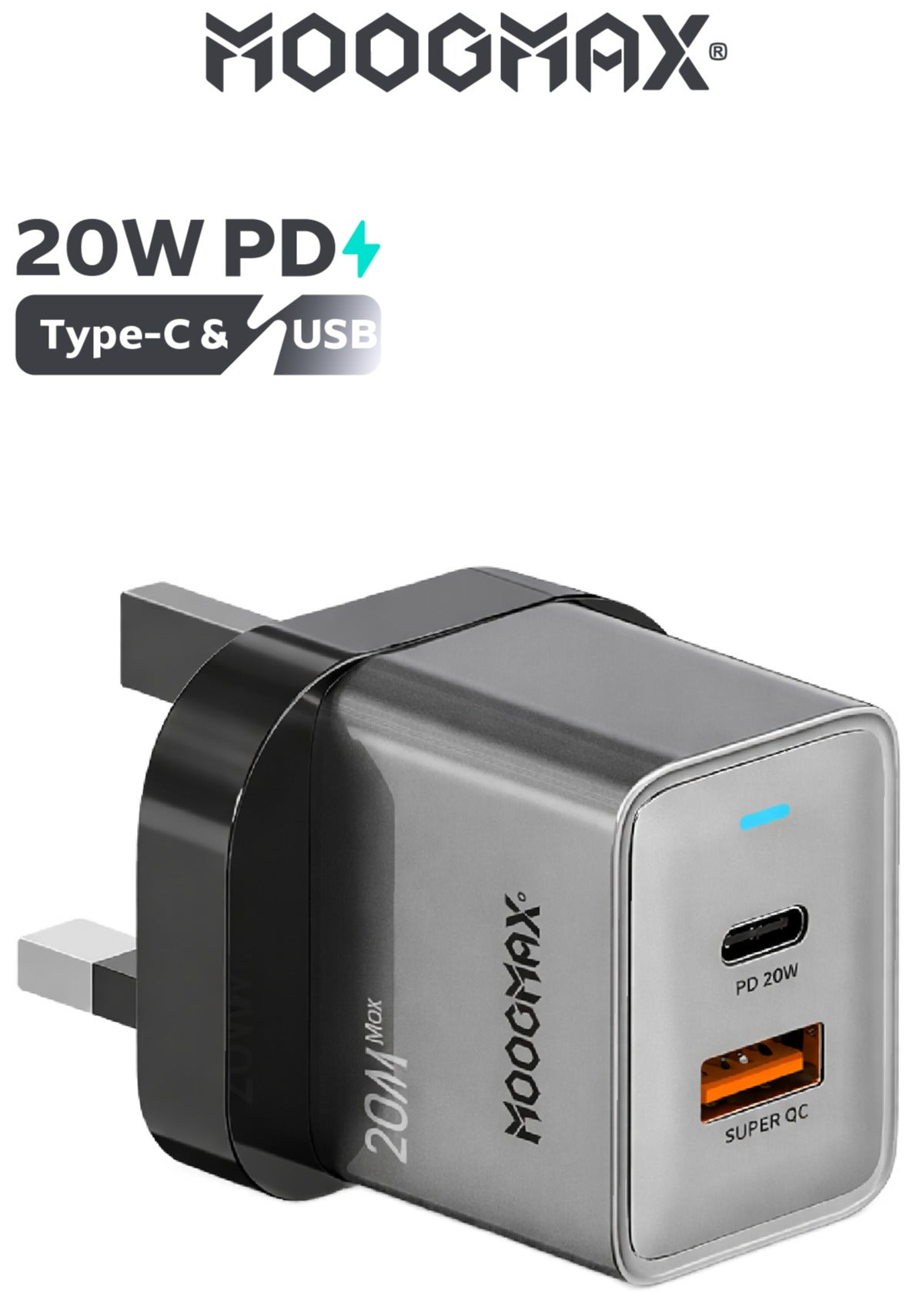 moogmax Moogmax dual-port Charger usbc 20W Z6BD69662467F646B5A66Z